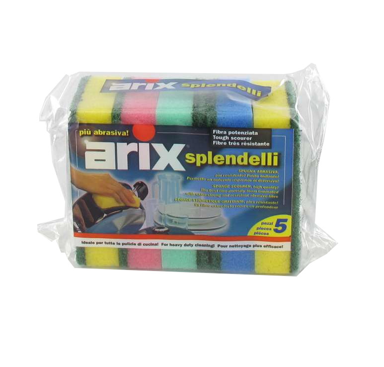 ARIX SPUGNETTE ABRASIVE 5 PZ COLOR.     