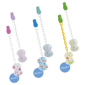 CHICCO CLIP C/CATENELLA NEUTRA          