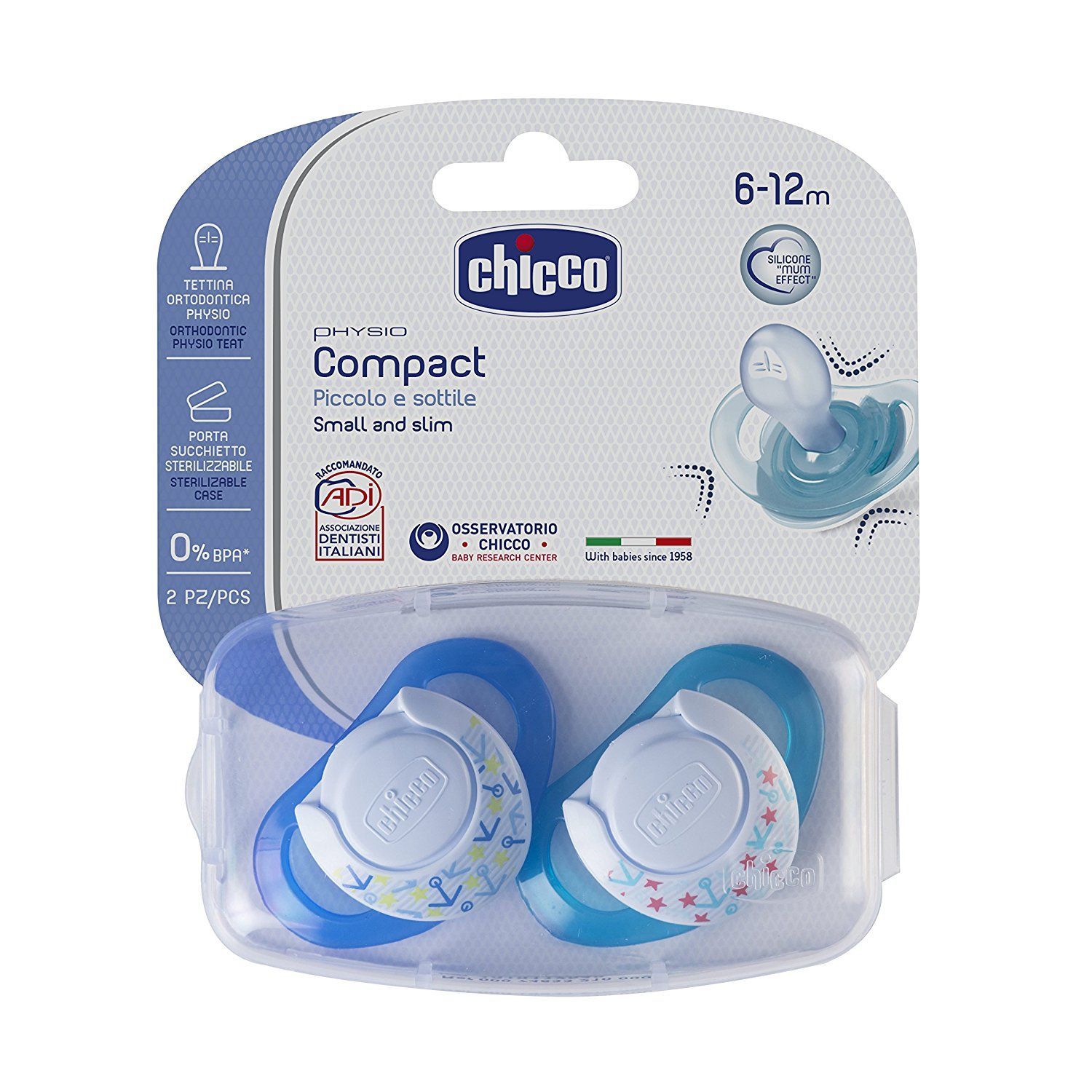 SUCCHIETTO COMPACT SIL.6-12M 2P BLU     