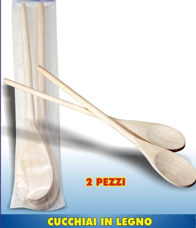 CUCCHIAI LEGNO 2 PZ                     