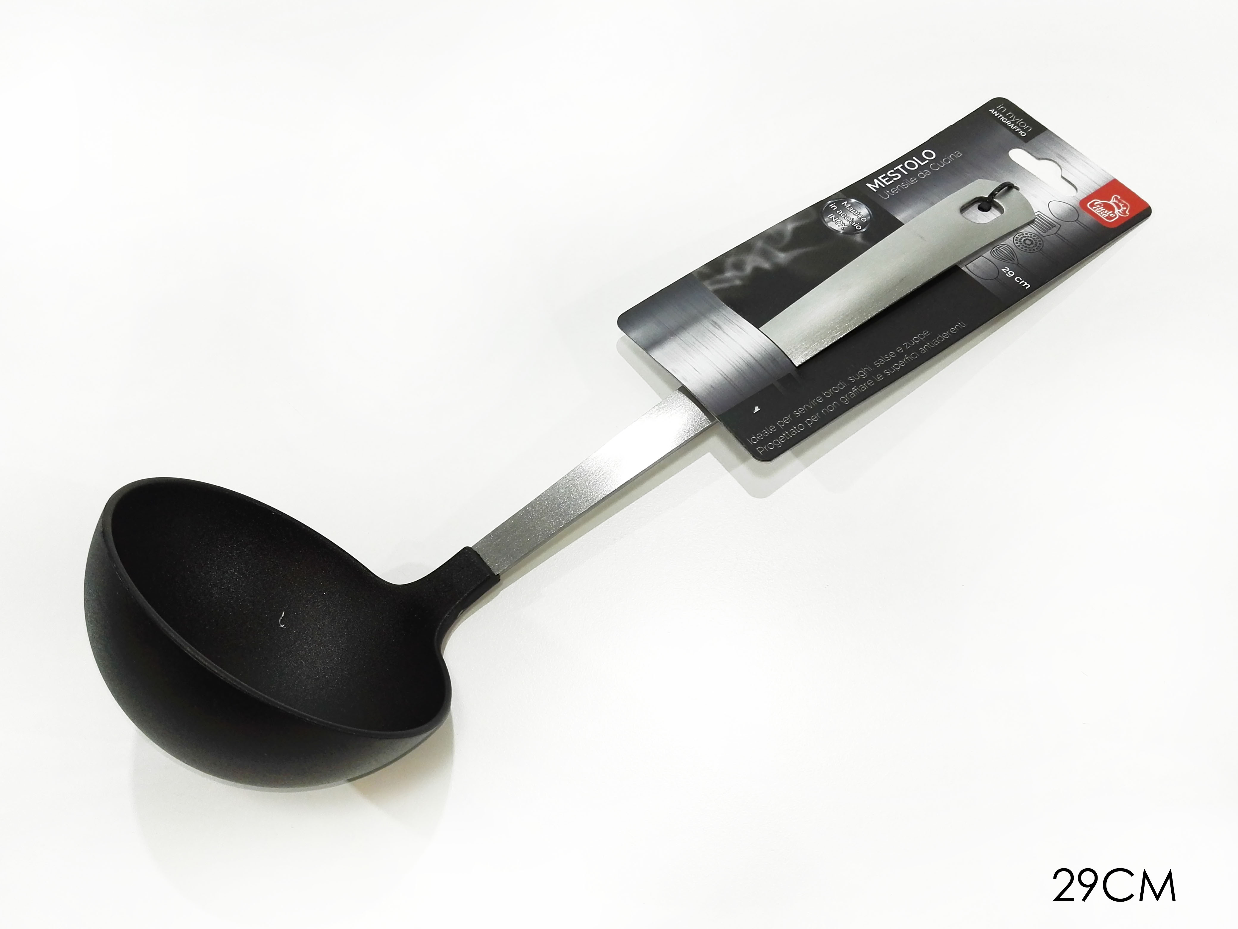 MESTOLO C/MANICO ACC. 29CM NERO         