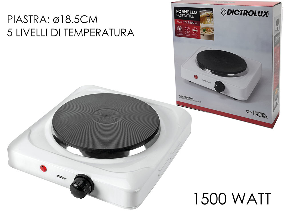 FORNELLO ELETT. 1500W C/TERMOST.        