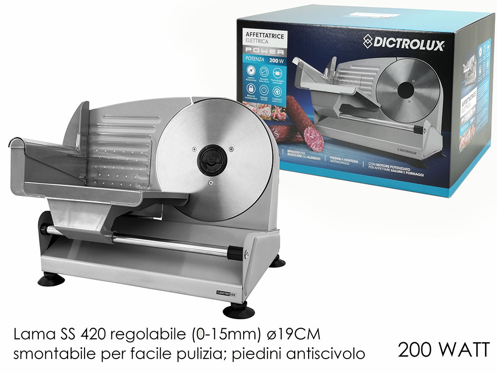 AFFETTATRICE 200W Ø19CM ACCIAIO         