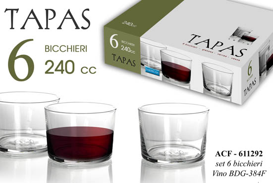 TAPAS BICCHIERI VINO 24CL               