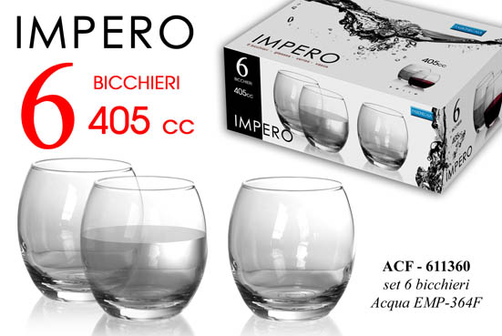 IMPERO BICCHIERI ACQUA 40CL             