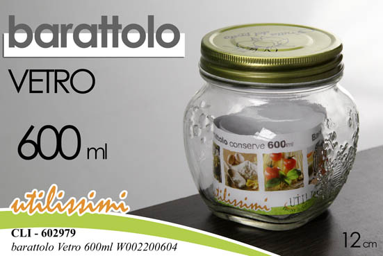 BARATTOLO VETRO 600ML                   