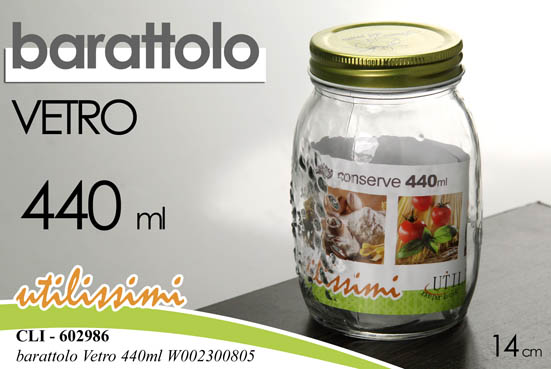 BARATTOLO VETRO 440ML                   