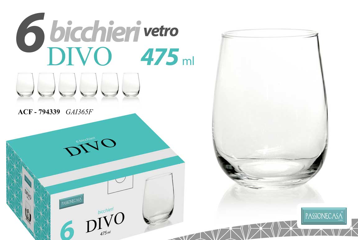 DIVO BICCHIERI 6PZ 47CL                 