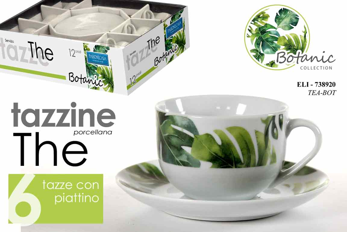 TAZZINE THE 6PZ MOTIVO BOTANICO         