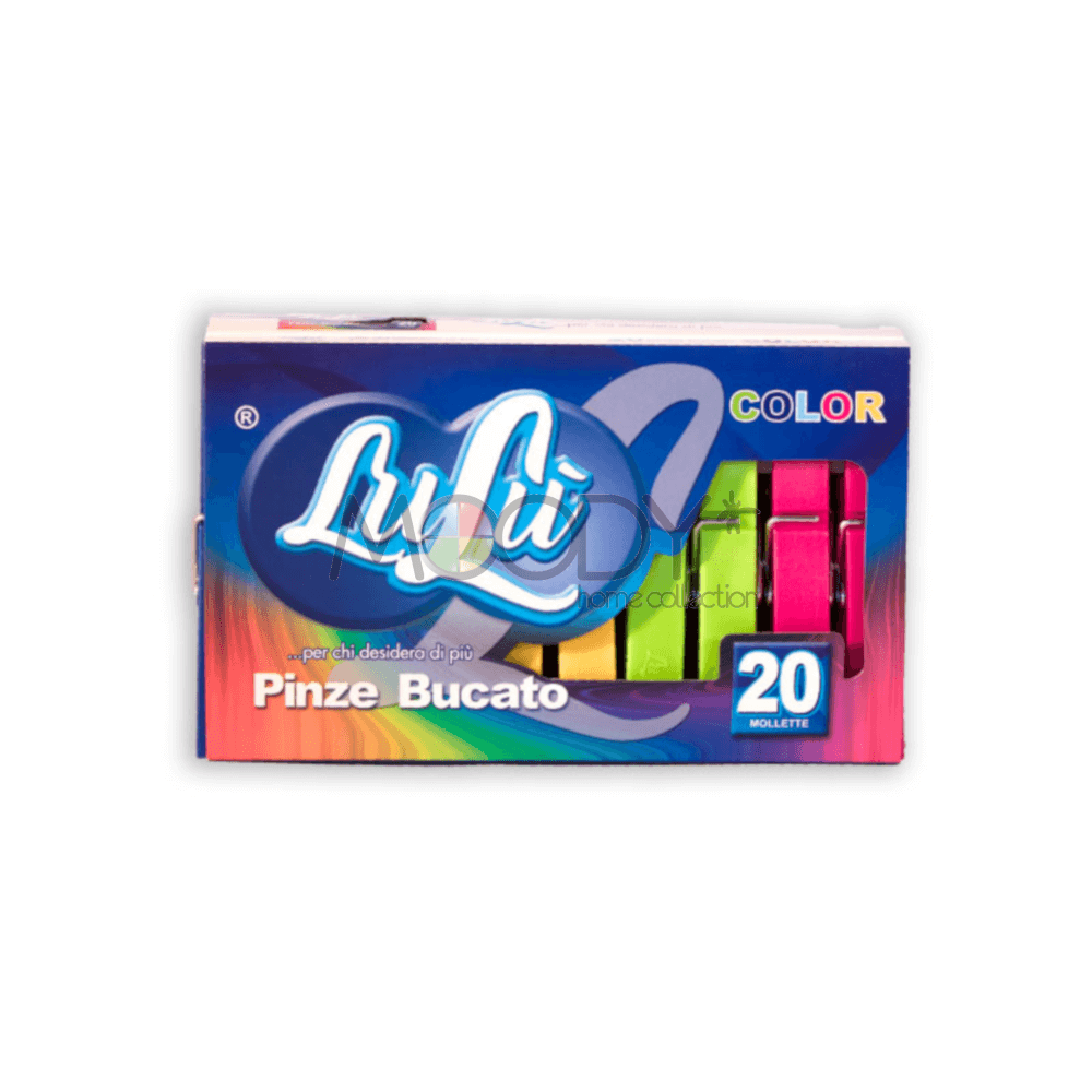 LULU' PINZE BUCATO  COLORATE 20 PZ      