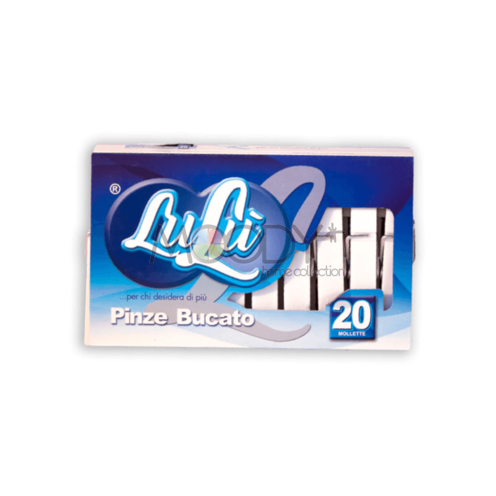 LULU' PINZE BUCATO  BIANCHE 20 PZ       