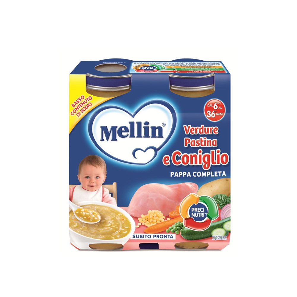 MELLIN PAPPA COMPLETA 2X250GR CONIGL    