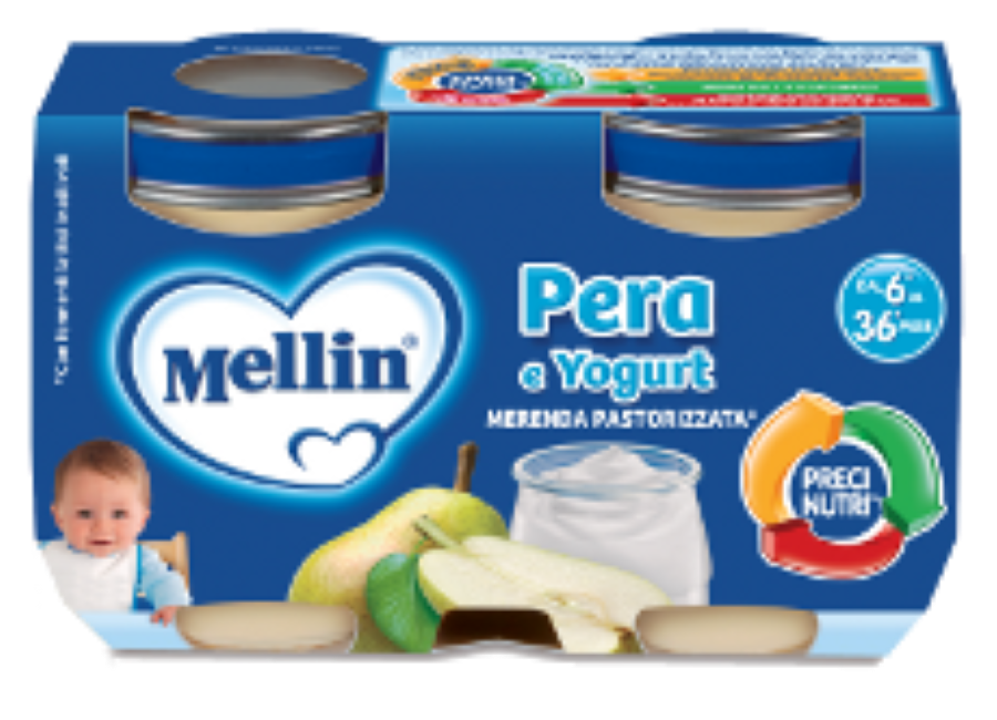 MELLIN MERENDA YOGURT 2X120GR PERA      