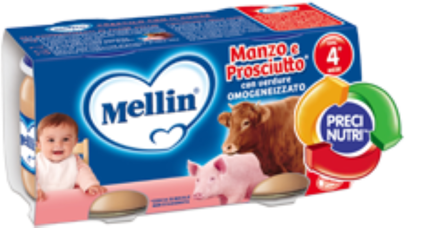 MELLIN OMOGEN.2X80GR MANZ/PROSC/VERD    