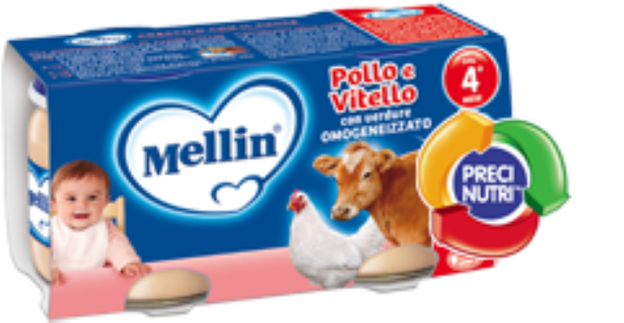 MELLIN OMOGEN.2X80GR POLLO/VITE/VER.    