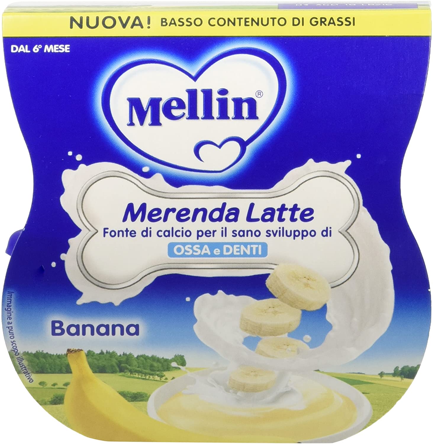 MELLIN MERENDA LATTE 2X100GR BANANA     