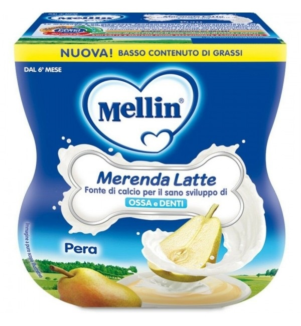 MELLIN MERENDA LATTE 2X100GR PERA       