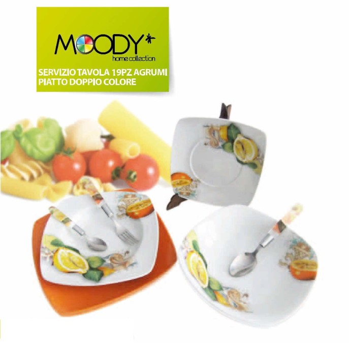 MOODY TAVOLA 19 PZ AGRUMI ARANCIO       