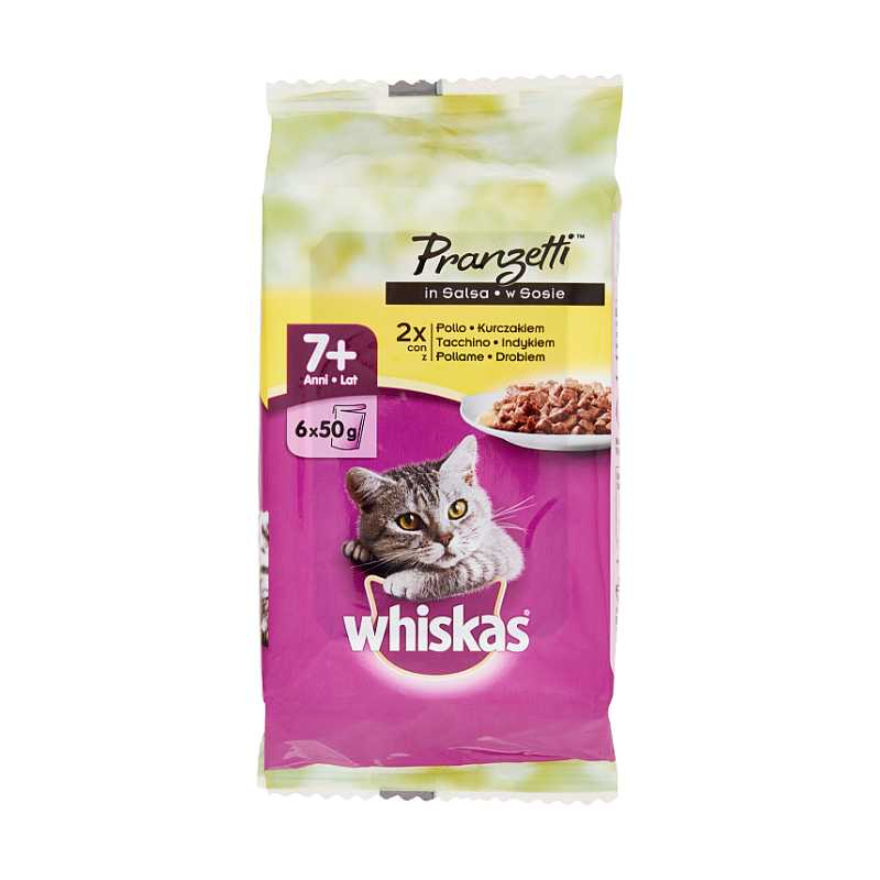 WHISKAS CARNI BIANCHE 6 PZ X 50 GR      