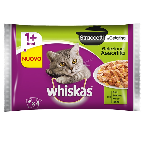 WHISKAS STRACCETTI  4 PZ X85 GR         