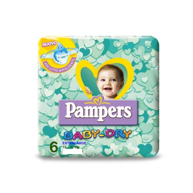 PANNOLINI  BABY DRY VI XLARGE PAMPER    