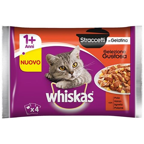 WHISKAS STRACCETTI  4 PZ X85 GR         