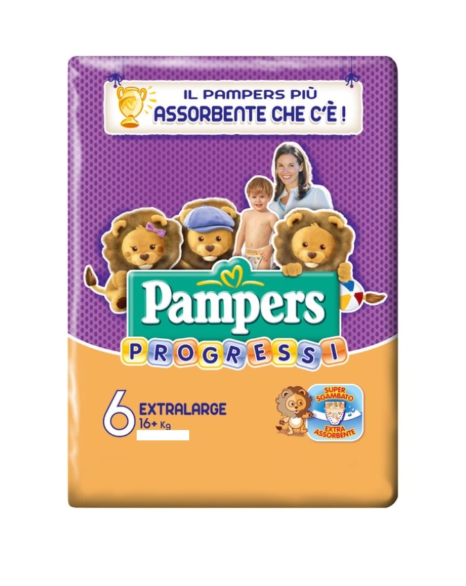 PAMPERS PROGRESSI 6+ EXTRALARGE         