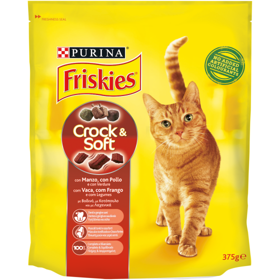 FRISKIES CAT CROCKSOFT 375GR MANZO      