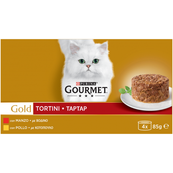 GOURMET GOLD DADINI  4X85GR MANZO       