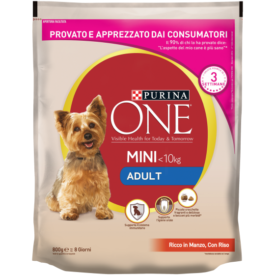 ONE DOG 800GR ADULT MANZO RISO MINI     