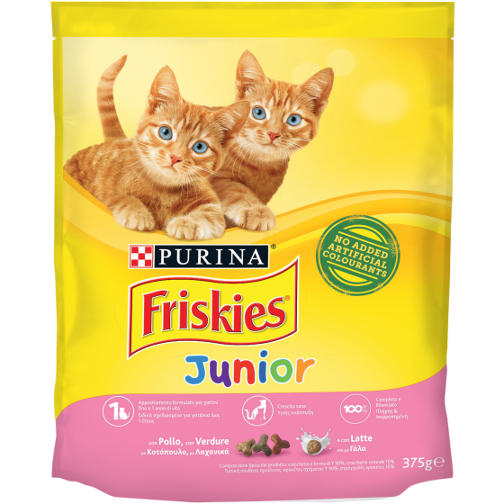 FRISKIES CAT 375GR JUNIOR POLLO VERD    