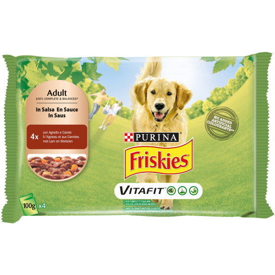 FRISKIES DOG ADULT 4X100GR AGNELLO E    