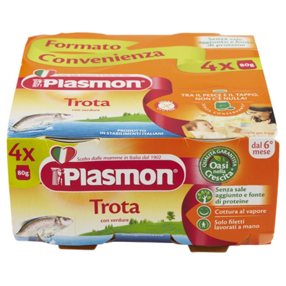 PLASMON OMOGEN.4X80GR TROTA C/VERD.     