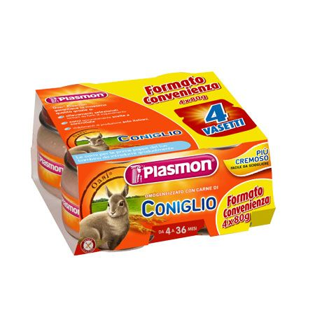 PLASMON OMOGEN.4X80GR CONIGLIO          