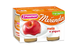 PLASMON MERENDA 2X120GR YOGURT MELA     