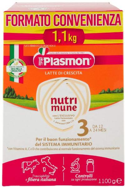 PLASMON LATTE NUTRIMUNE 3 1100GR        