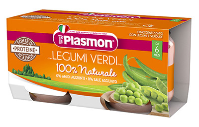 PLASMON OMOGEN.2X80GR LEGUMI VERDI      