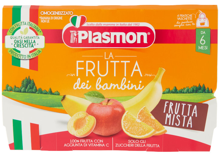 PLASMON OMOGEN.4X100GR MIX FRUTTA       