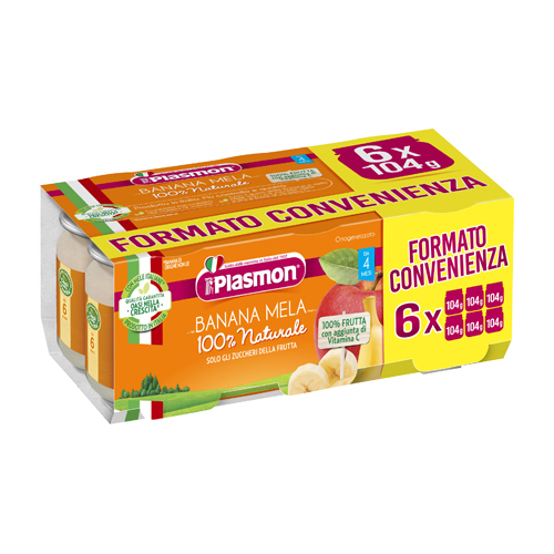 PLASMON OMOGEN.6X104GR BANANA MELA      