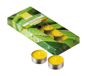 SET 10 TEA LIGHT CITRONELLA DIAM.3,6    