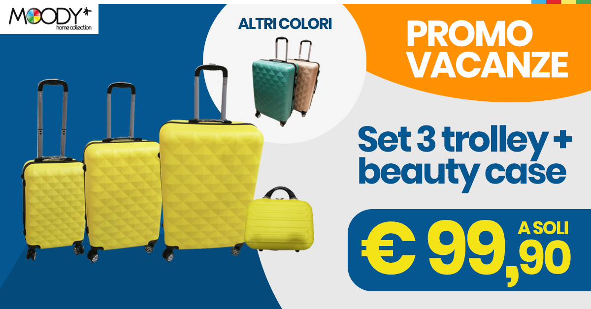 Pronto per le vacanze? Set 4 valigie in offerta!