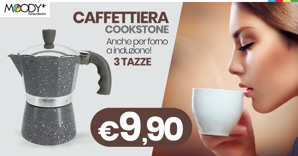 Nuova caffettiera Cookstone effetto pietra