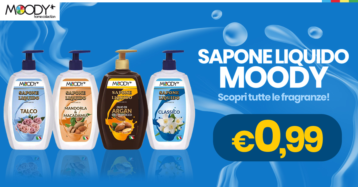 Grande novità: sapone liquido Moody!