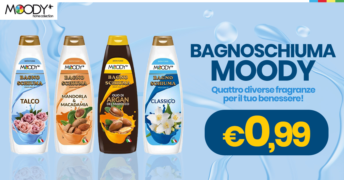 Bagnoschiuma Moody: scopri le fragranze! 